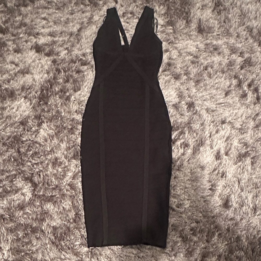 Elegant Black bandage midi Marciano Dress xs